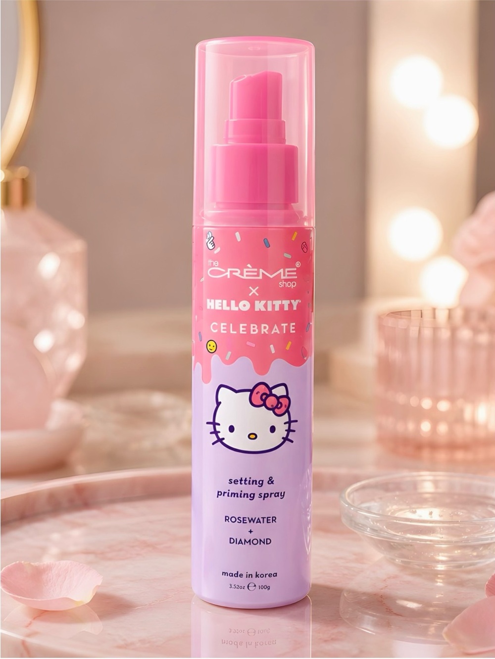 The Crème Shop x Hello Kitty Setting & Priming Spray ROSEWATER + DIAMOND